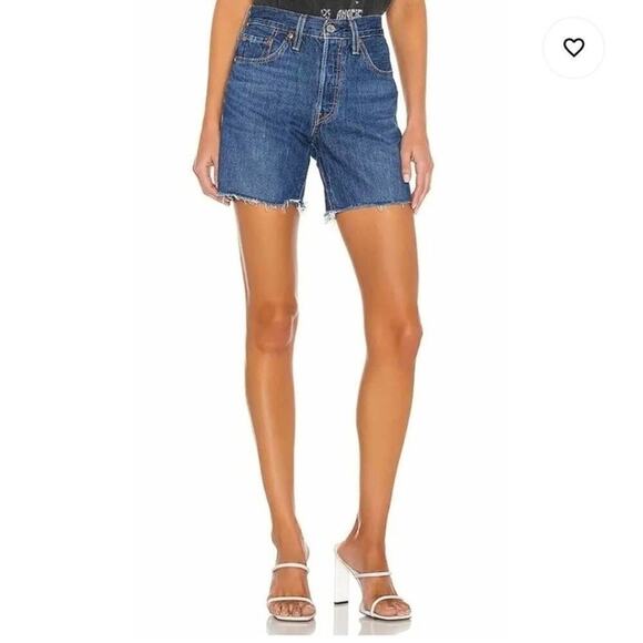 Levis‎ 501 high rise Raw Hem Mom shorts plus size 16W 18W 20W new!!! - Picture 1 of 9